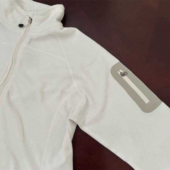 EDDIE BAUER Women’s First Ascent Polartec Jacket 1/4 Zip White Pullover Size Med - Picture 6 of 11